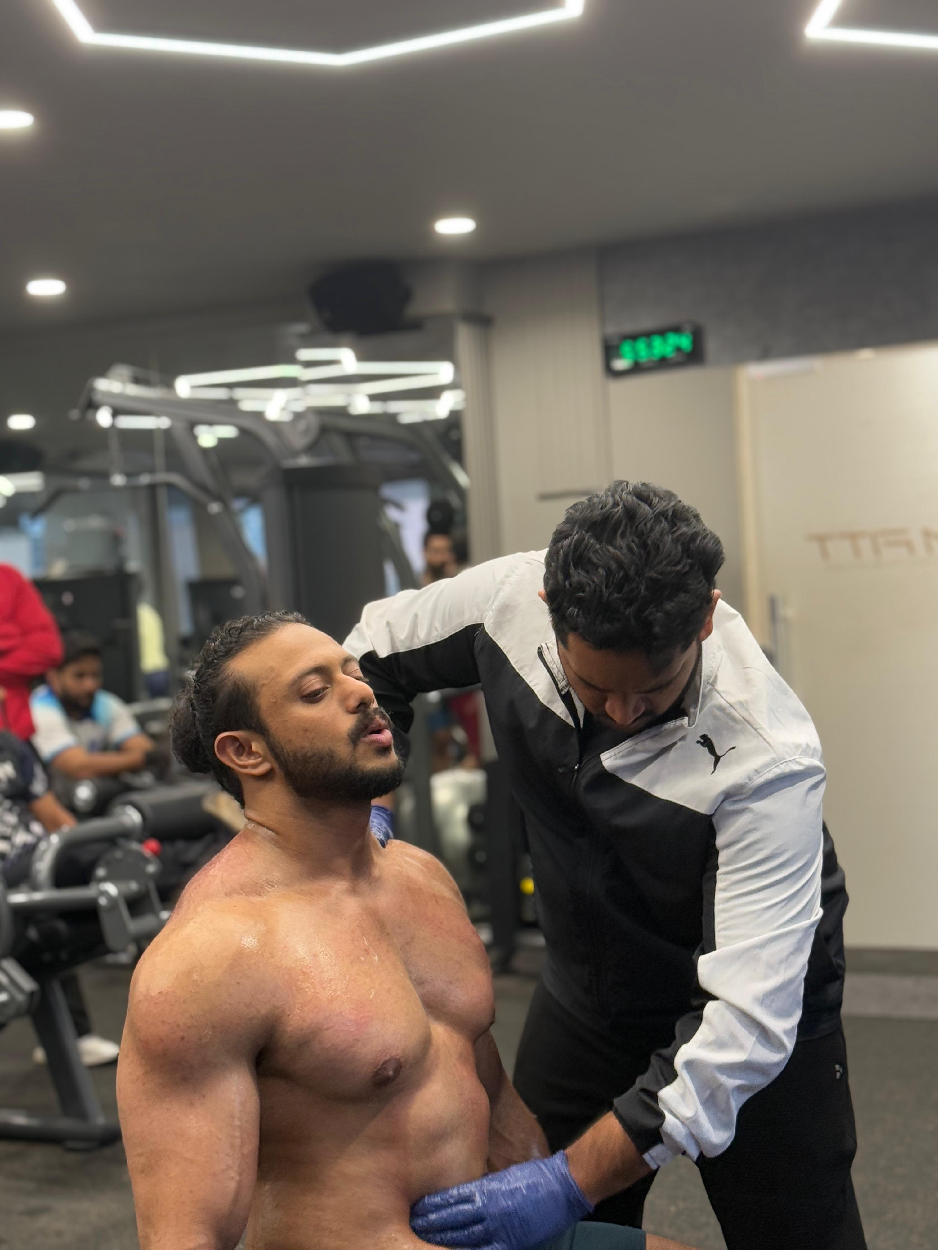 Physical therapy session
